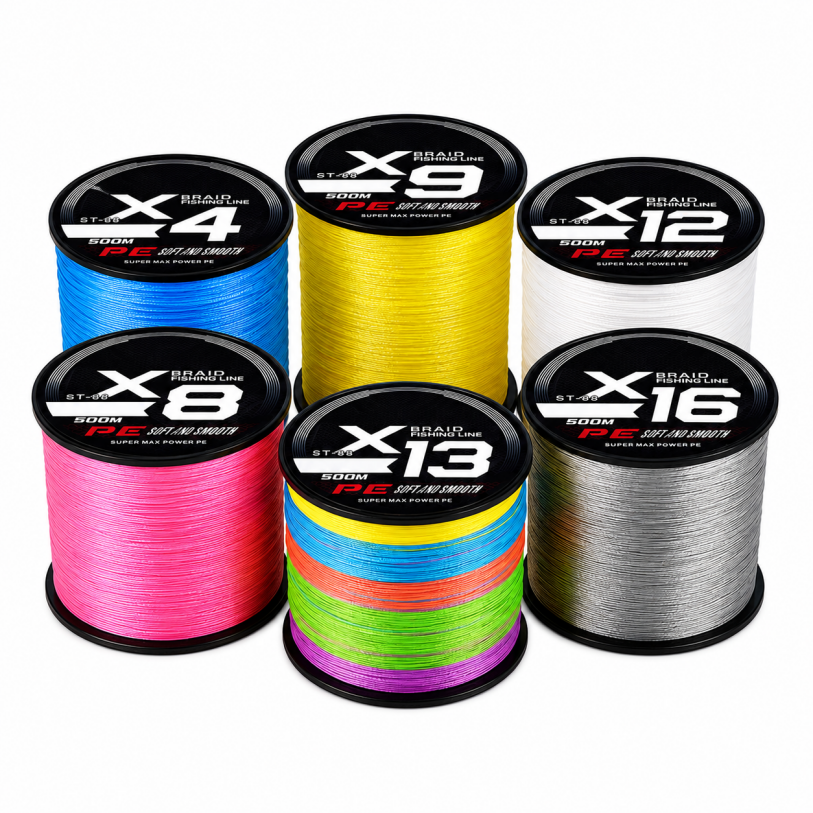 Braided PE fishing line spools — X4 to X16