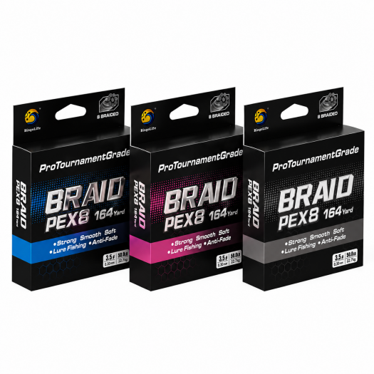 Braided line retail boxes — PE X8, 164 yard