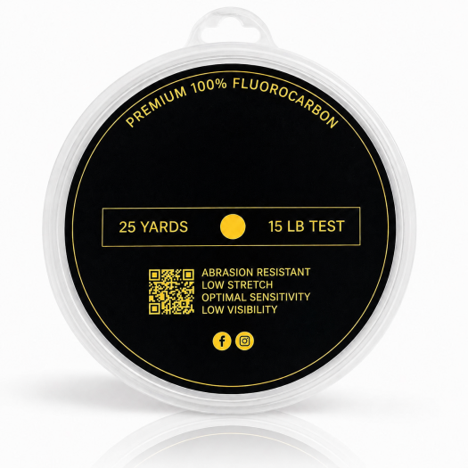 Fluorocarbon leader disc pack, 25 yards